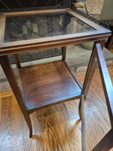 Load image into Gallery viewer, Cute Brown Glass Cabinet with Metal Accents