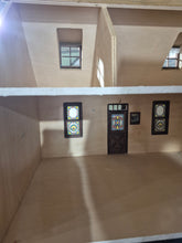 Load image into Gallery viewer, Irish Cottage with Thatched Roof & Stained Glass-Style Windows