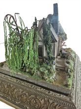 Load image into Gallery viewer, 1:48 Scale ~ Bill Lankford Whimsical Cottage Dollhouse Opens Up – On Spinning Display