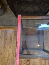 Load image into Gallery viewer, Cute Brown Glass Cabinet with Metal Accents