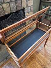 Load image into Gallery viewer, Vintage Wood & Glass Display Table / Curio Cabinet