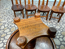 Load image into Gallery viewer, Dollhouse Miniature ~ Vintage 1976 Artisan Altridge Signed Handmade 5 Piece Kitchen Table & Chairs Set