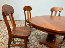 Load image into Gallery viewer, Dollhouse Miniature ~ Vintage 1976 Artisan Altridge Signed Handmade 5 Piece Kitchen Table & Chairs Set