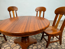 Load image into Gallery viewer, Dollhouse Miniature ~ Vintage 1976 Artisan Altridge Signed Handmade 5 Piece Kitchen Table & Chairs Set