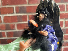 Load image into Gallery viewer, Sculpted Witch Doll on Floating Blanket Bed Halloween
