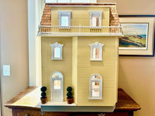 Load image into Gallery viewer, Yellow Painted Dollhouse ~ 6 Room With Curved Staircase