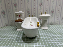 Load image into Gallery viewer, 3pc Vintage Porcelain Bath Set with Rubber Ducky
