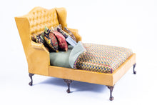 Load image into Gallery viewer, Dollhouse Miniature ~ Gail Steffey One of a Kind Leather Decorated Bed Made for Lee Lefkowitz
