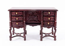 Load image into Gallery viewer, 9 Piece Bedroom Set with Brass Canopy Bed and Pink Linens
