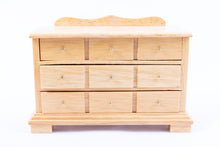 Load image into Gallery viewer, 4 Piece Oak Bedroom Set with Blue &amp; Red Linens
