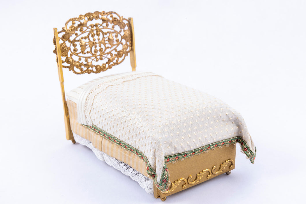 Small Gold Painted Twin Bed