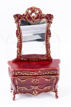 Load image into Gallery viewer, 6 Piece Bespaq Mahogany and Gold Trimmed Bedroom Set
