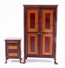 Load image into Gallery viewer, 4 Piece Bedroom Set with Gold Painted Bed
