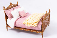 Load image into Gallery viewer, 6 Piece Pecan Wood &amp; Gold Trimmed Bedroom Set
