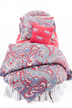 Load image into Gallery viewer, 4 Piece Bedroom Set with Red &amp; Blue Linens
