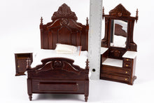 Load image into Gallery viewer, ON SALE 3 Piece Victorian Mahogany Bedroom Set with Faux Marble Top Furniture
