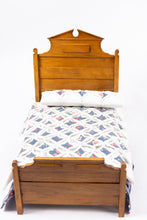Load image into Gallery viewer, Wooden Double Bed with Diamond Shaped Linens
