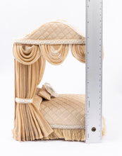 Load image into Gallery viewer, Champagne Cream Draped Canopy Bed
