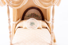 Load image into Gallery viewer, Champagne Cream Draped Canopy Bed
