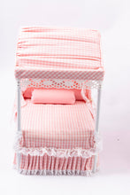 Load image into Gallery viewer, Pink &amp; White Gingham Double Canopy Bed
