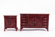 Load image into Gallery viewer, 3 Piece Red Mahogany Canopy Bedroom Set

