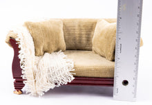 Load image into Gallery viewer, ON SALE Olive Green Day Bed with White Throw Blanket
