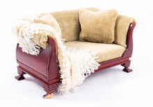 Load image into Gallery viewer, ON SALE Olive Green Day Bed with White Throw Blanket
