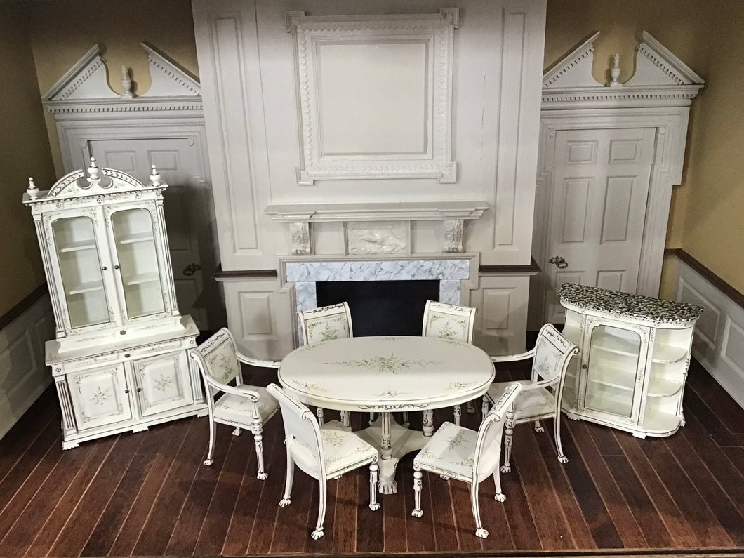 9pc White Dining Room Set