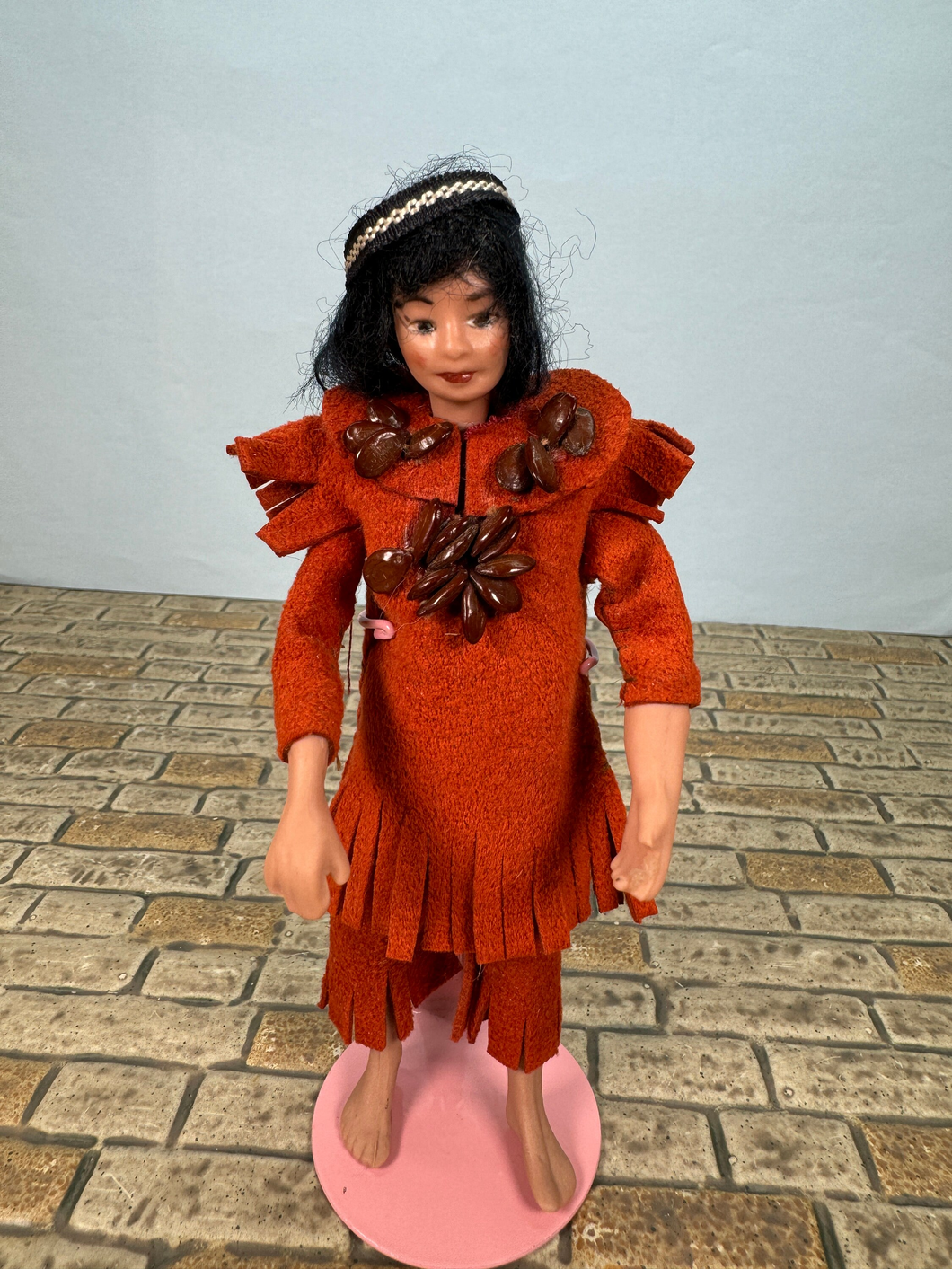 Artisan Handmade Porcelain Native American Girl Doll