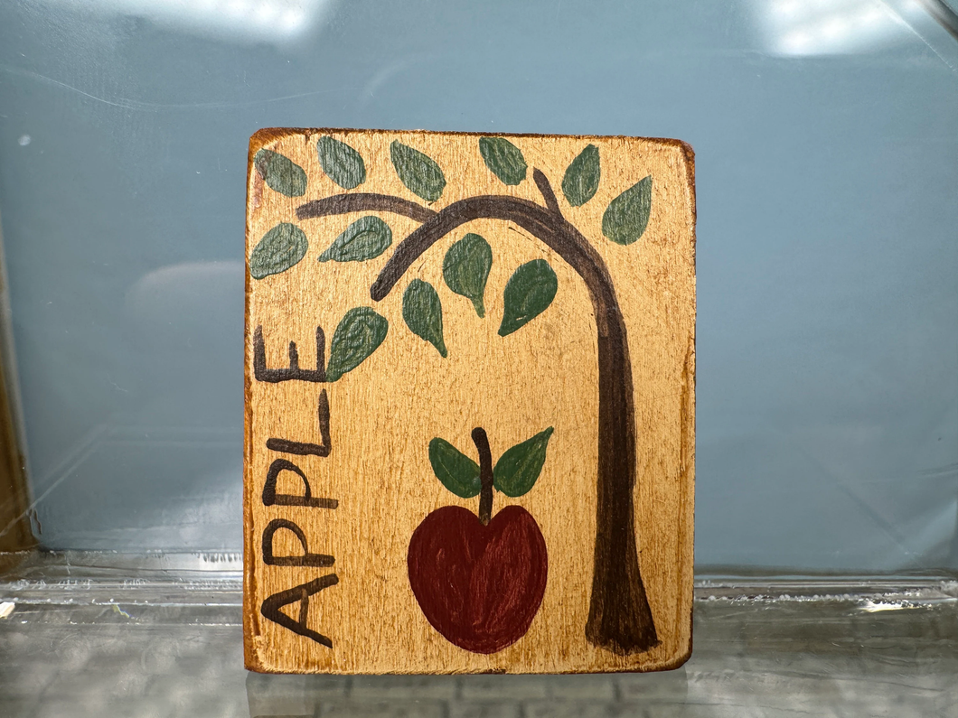 Artisan Bearly Big Enough Signed Apple Tree Painting