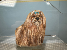 Load image into Gallery viewer, Vintage Artisan Mary Hoot Handmade Large Yorkie Dog 1979
