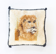 Load image into Gallery viewer, Needlepoint Pillow with Lion Design - Ursula Sauerberg Estate

