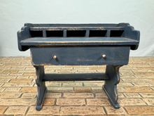 Load image into Gallery viewer, Artisan Handmade Signed Blue Rustic Desk
