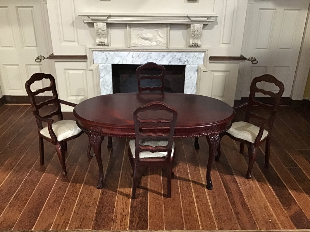 5 pc Dining Set With Beige Seats