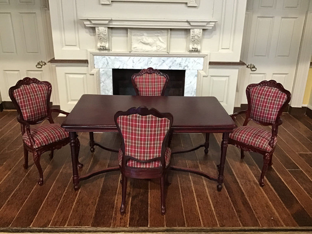 5 pc Plaid Bespaq Corp Dining Room Set