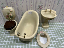 Load image into Gallery viewer, 4 pc bath set - resin floral
