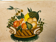 Load image into Gallery viewer, Vintage Artisan Karen Steeley 1985 Fruit Basket Painting Fireplace Screen
