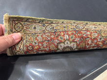 Load image into Gallery viewer, Barry Dawson Carpet in Green with Burnt Reds 6 1/2&quot; x 9 3/4&quot; - Lee Lefkowitz Estate
