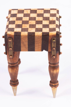 Load image into Gallery viewer, Artisan Made Inlay Butchers Block with Beautiful Brass Details
