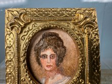Load image into Gallery viewer, Unknown Artist Victorian Woman Portrait Painting Gold Frame
