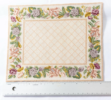 Load image into Gallery viewer, Needlepoint Rug 6 3/4&quot; x 8 1/4&quot; Bouquet Border
