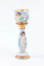 Load image into Gallery viewer, English RM Cherub Planter / Jardinere with Gold Trim
