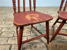 Load image into Gallery viewer, Vintage 2002 Artisan  Handmade Signed Pair Of Rustic Chairs
