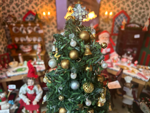 Load image into Gallery viewer, Christmas Tree with Golden and Silver Ornaments and Decor with Snowflake Tree Topper
