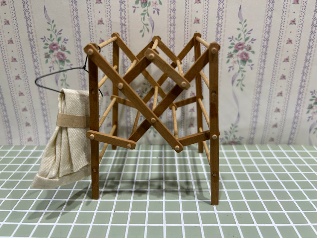 Folding Wooden Clothes Rack