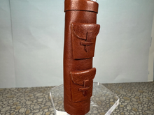 Load image into Gallery viewer, Vintage Artisan Handmade Leather Golf Bag &amp; Metal Clubs Set
