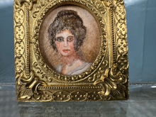 Load image into Gallery viewer, Unknown Artist Victorian Woman Portrait Painting Gold Frame
