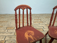 Load image into Gallery viewer, Vintage 2002 Artisan  Handmade Signed Pair Of Rustic Chairs
