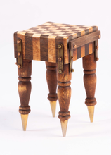 Load image into Gallery viewer, Artisan Made Inlay Butchers Block with Beautiful Brass Details
