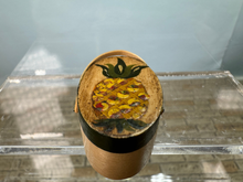Load image into Gallery viewer, Vintage IGMA Artisan Al Chandronnait Handmade Hand Painted Pineapple Shaker Box W/ Handle
